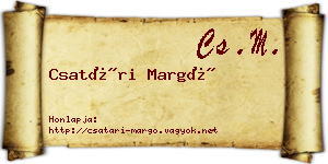 Csatári Margó névjegykártya